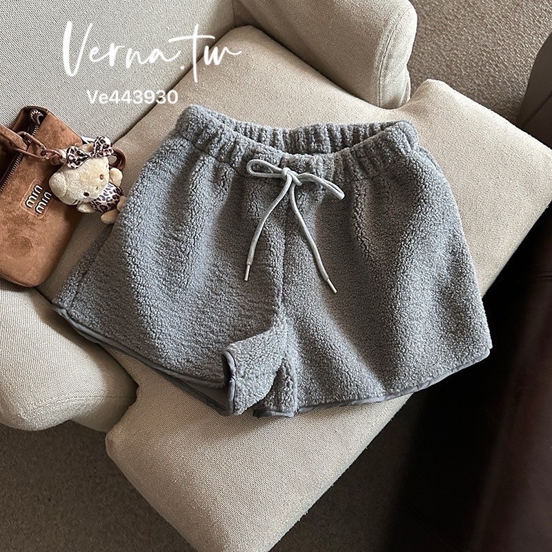 熊寶寶羊羔毛絨短褲-細節圖7