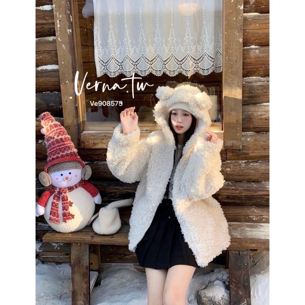 雪白熊熊🐻羊羔毛外套-細節圖5