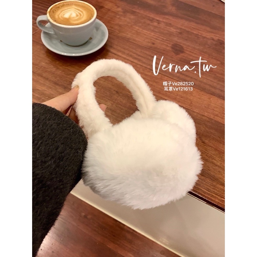 暖糯雲朵藍針織帽x雪白耳罩-細節圖5