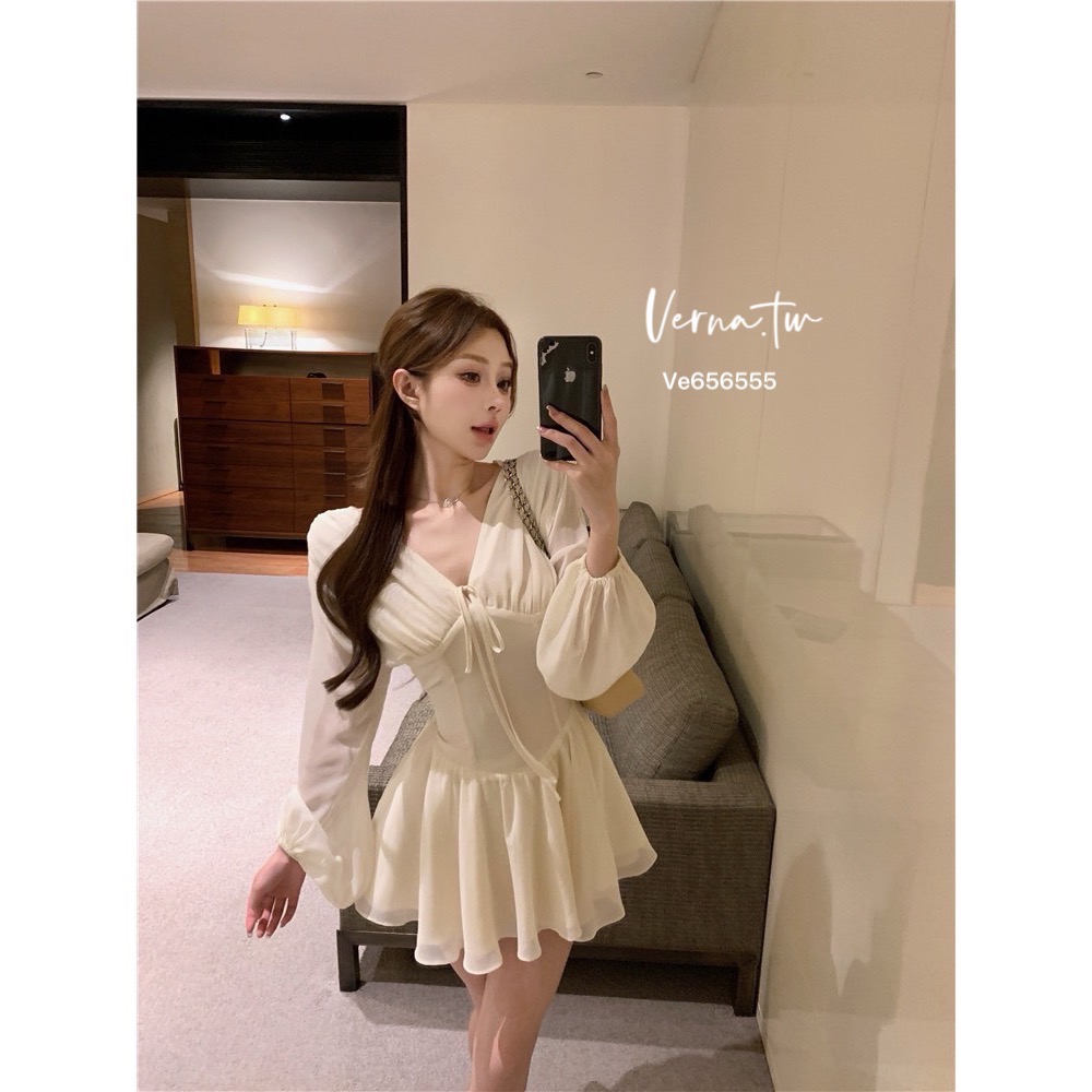 仙女氣息雪紡連身裙-細節圖5