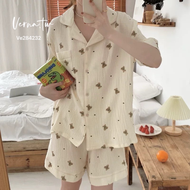 萌萌愛心小熊🐻睡衣套裝-細節圖2