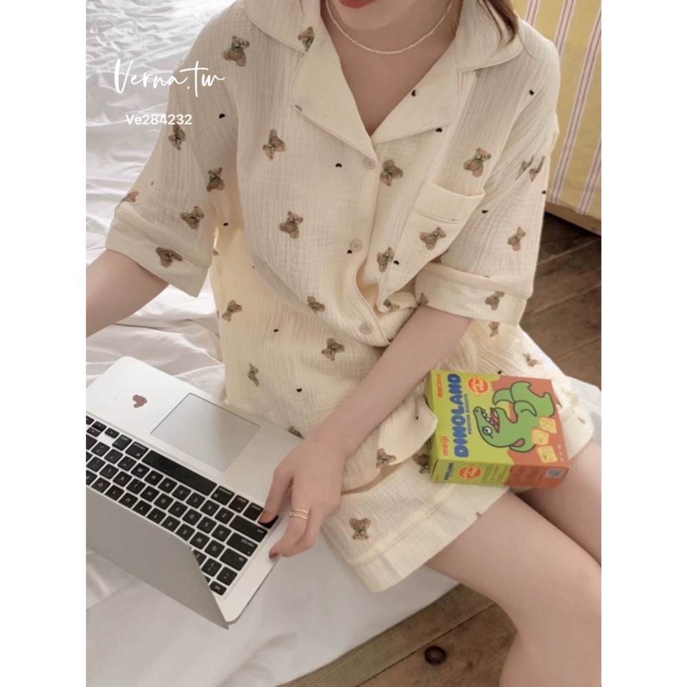 萌萌愛心小熊🐻睡衣套裝-細節圖3