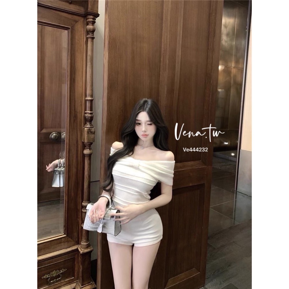 絕美一字肩針織上衣-細節圖6