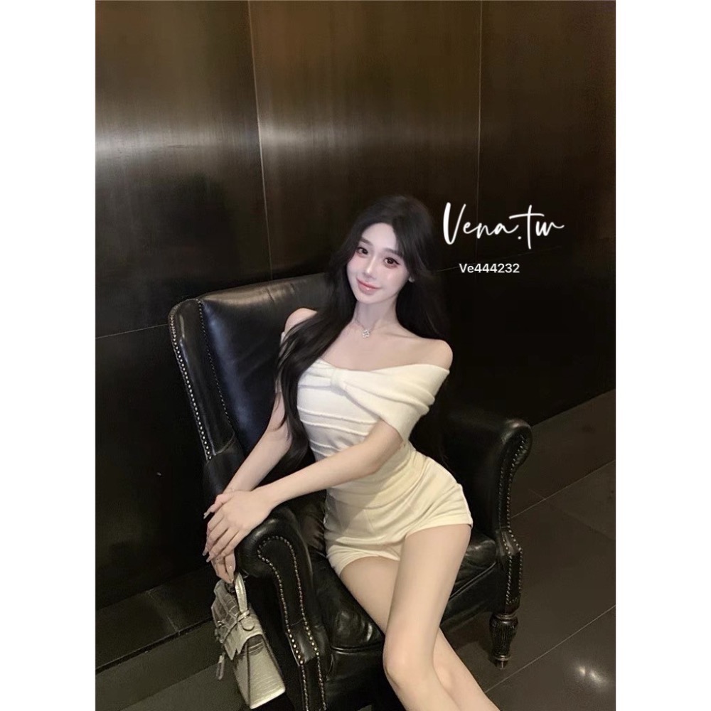 絕美一字肩針織上衣-細節圖9