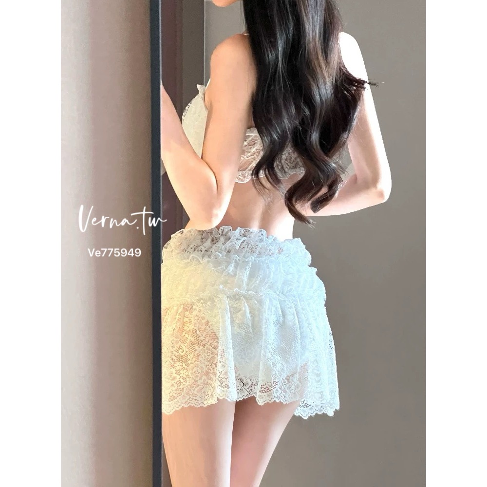 夏日必備‘白月光海島蕾絲三件套泳衣-細節圖6