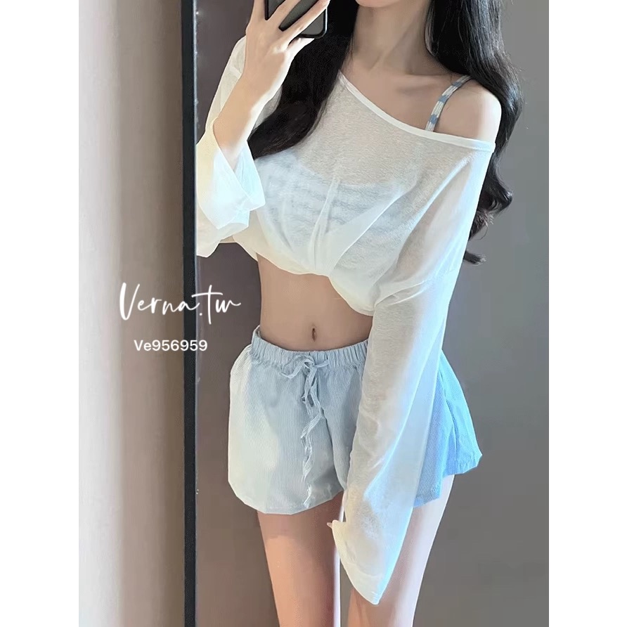 夏日必備‘獨家藍四件套比基尼-細節圖3