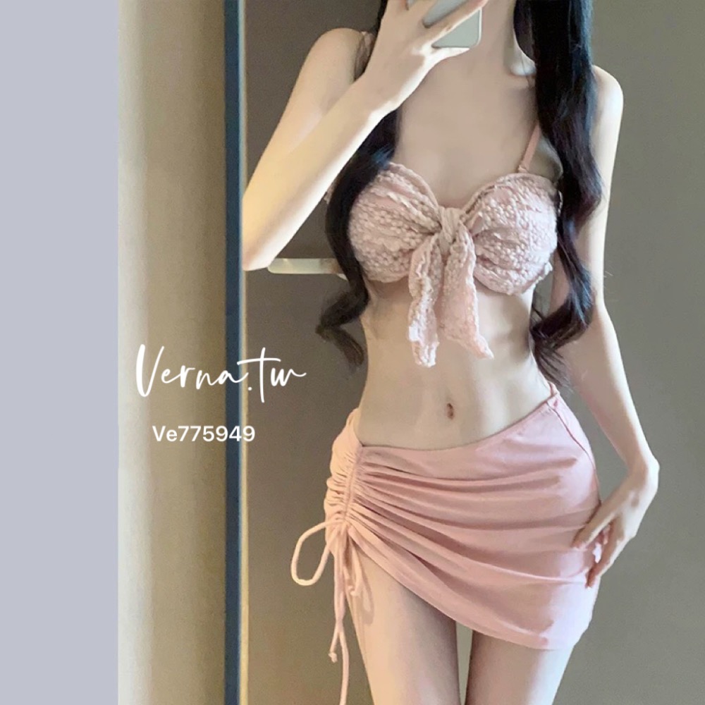 夏日必備‘獨家粉三件套比基尼-細節圖3