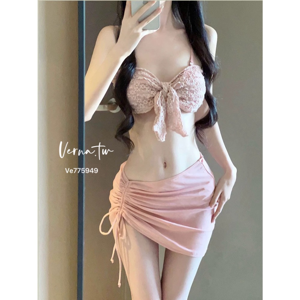 夏日必備‘獨家粉三件套比基尼-細節圖5