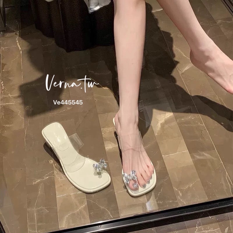 現貨｜高級法式 ‘套趾蝴蝶結拖鞋-細節圖2