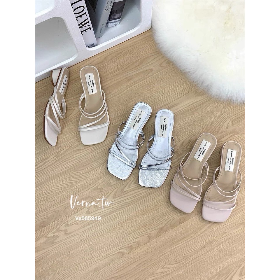 細緻粗跟‘法式仙女涼拖鞋-細節圖2