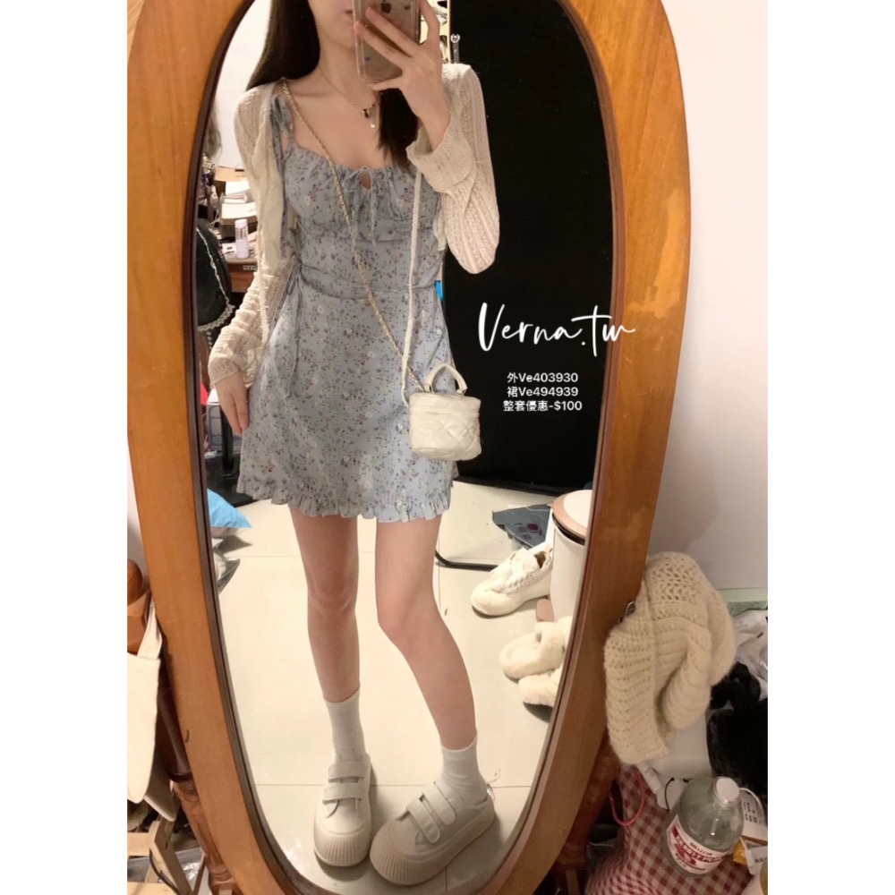 細緻溫柔‘日系甜穿搭溫柔藍套裝-細節圖5