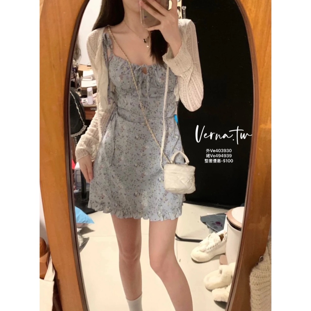 細緻溫柔‘日系甜穿搭溫柔藍套裝-細節圖6