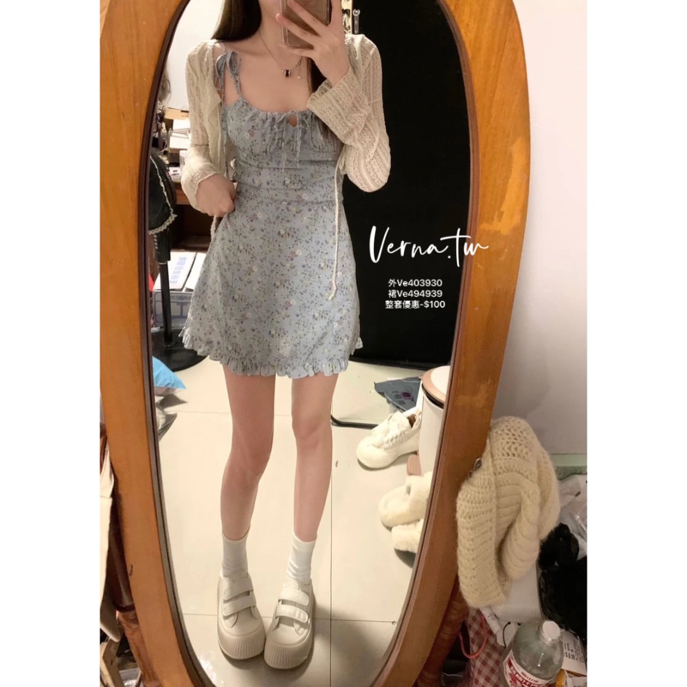 細緻溫柔‘日系甜穿搭溫柔藍套裝-細節圖7