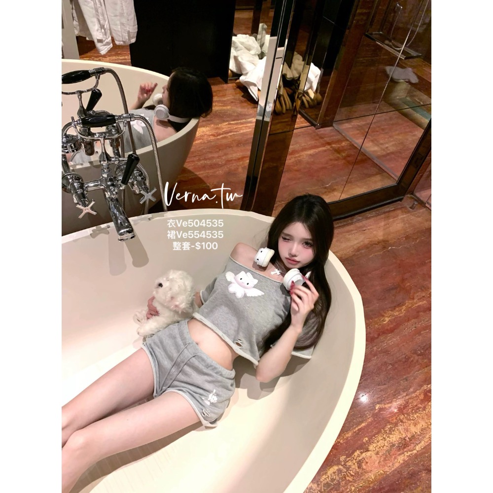 富家千金‘貓咪印花兩件套-細節圖8