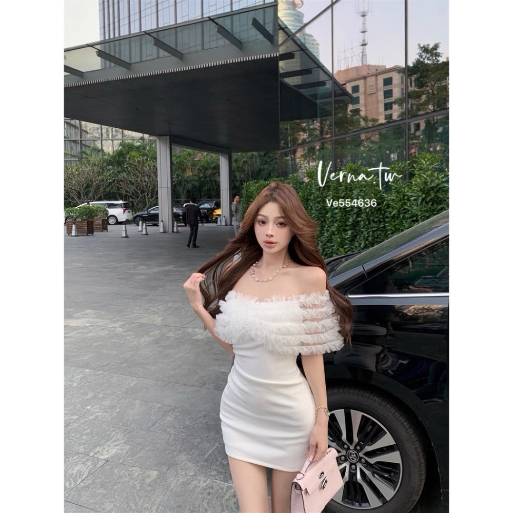 富家千金’一字木耳邊收腰洋-細節圖9