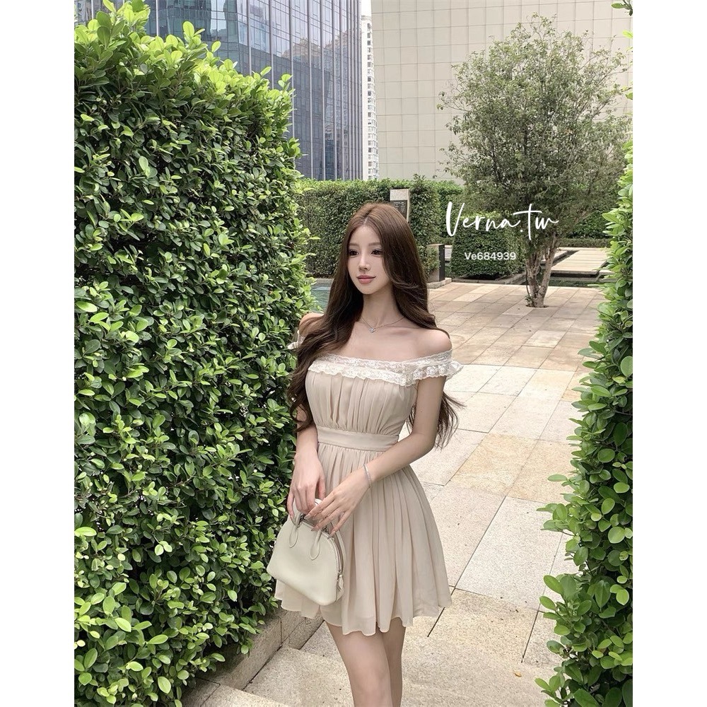 現貨｜氣質首選 蕾絲拼接花邊吊帶連身裙-細節圖4