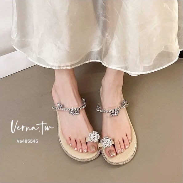 花朵水鑽套趾涼拖鞋-細節圖6
