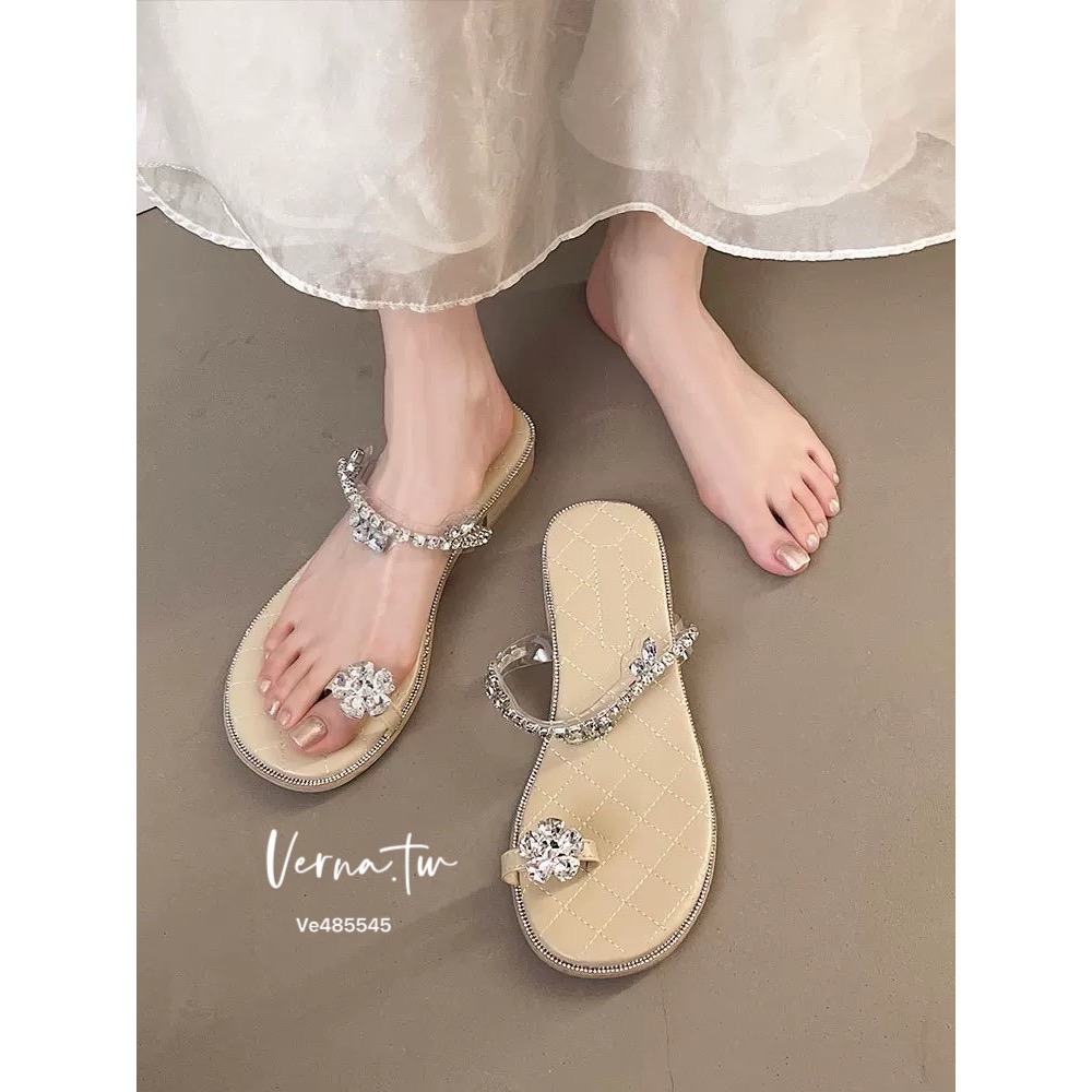 花朵水鑽套趾涼拖鞋-細節圖7