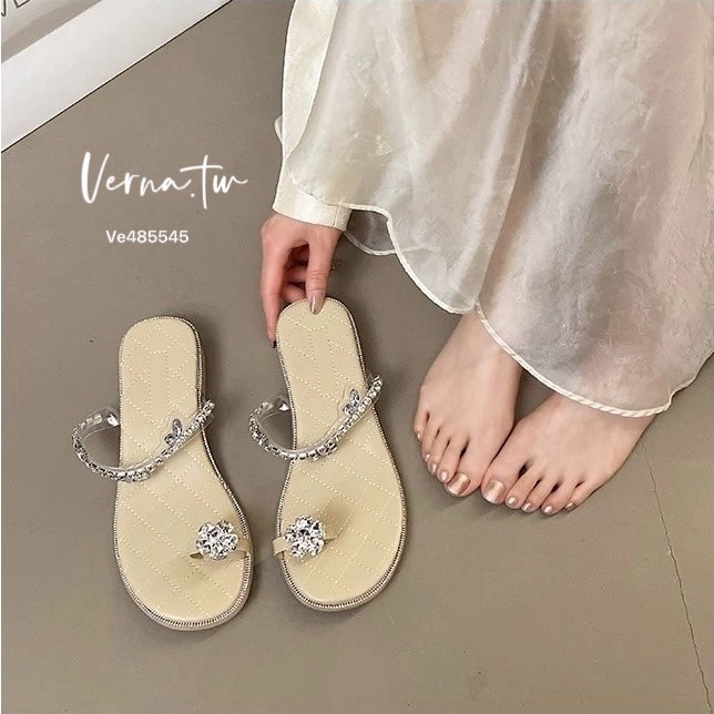 花朵水鑽套趾涼拖鞋-細節圖8