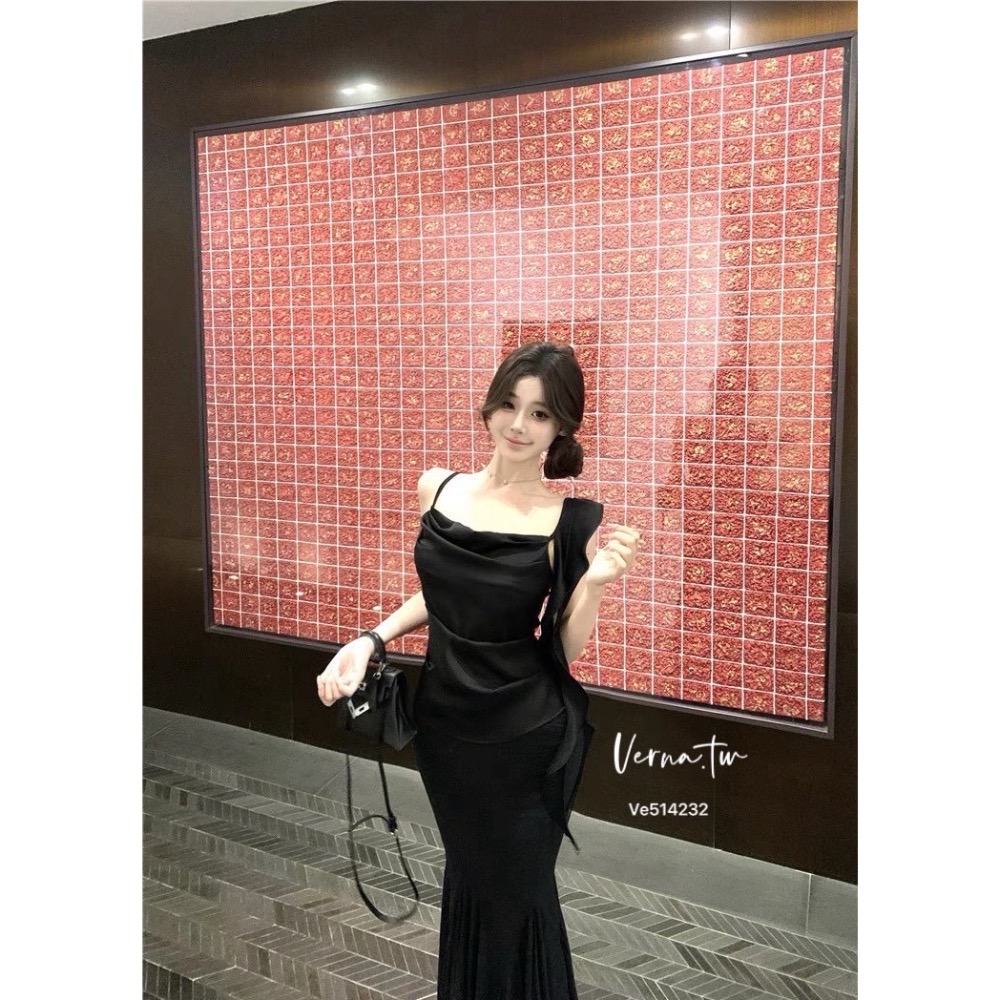 緞面超顯瘦荷葉邊上衣-細節圖3