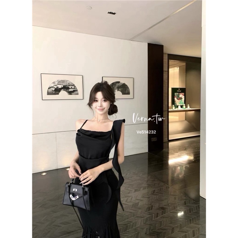 緞面超顯瘦荷葉邊上衣-細節圖4