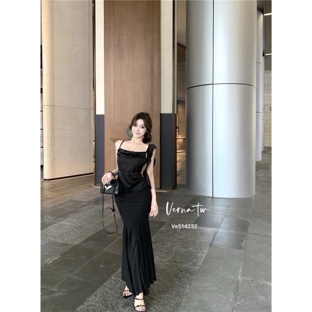 緞面超顯瘦荷葉邊上衣-細節圖5