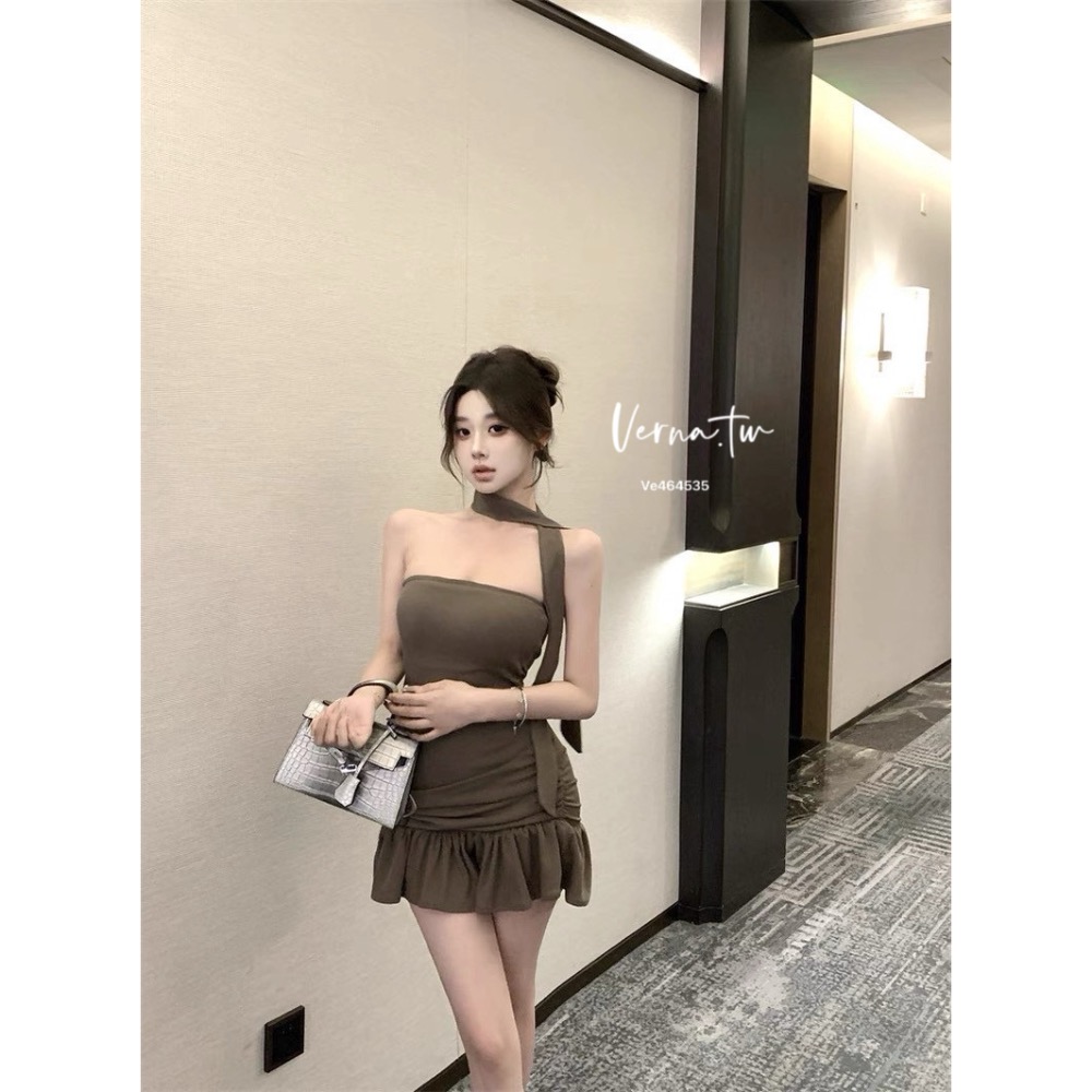 純慾飄帶荷葉平口短裙-細節圖6