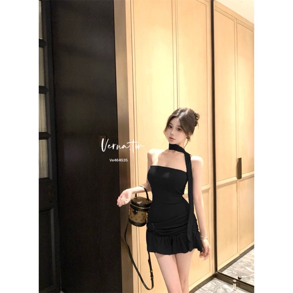 純慾飄帶荷葉平口短裙-細節圖7