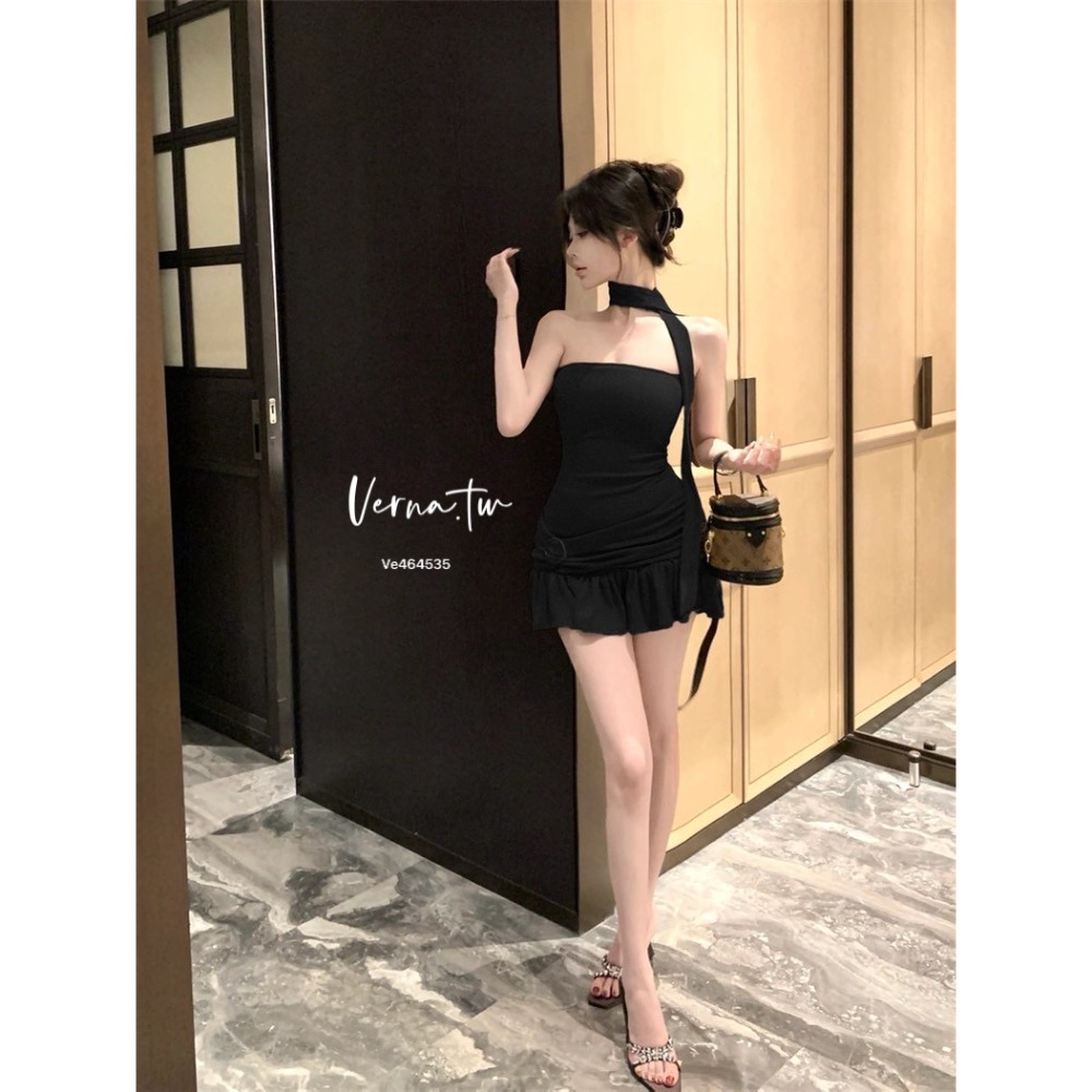 純慾飄帶荷葉平口短裙-細節圖9