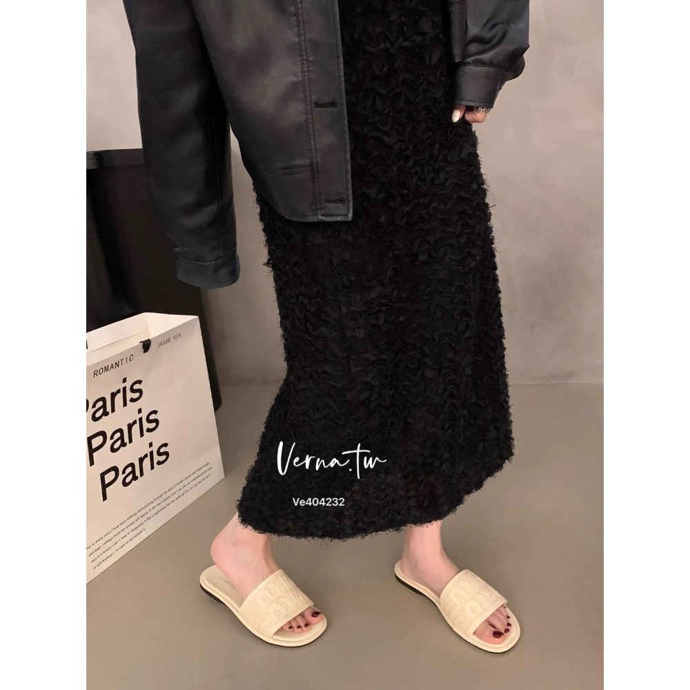 字母撞色平底拖鞋-細節圖10