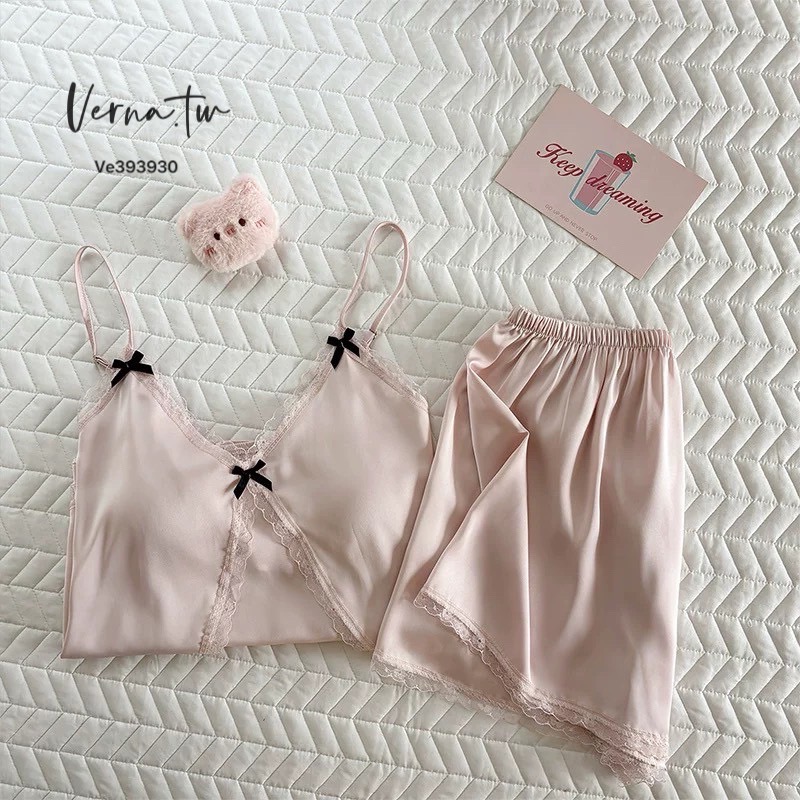 蕾絲蝴蝶結兩件式睡衣-細節圖4