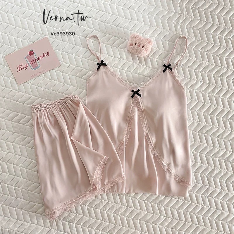 蕾絲蝴蝶結兩件式睡衣-細節圖5