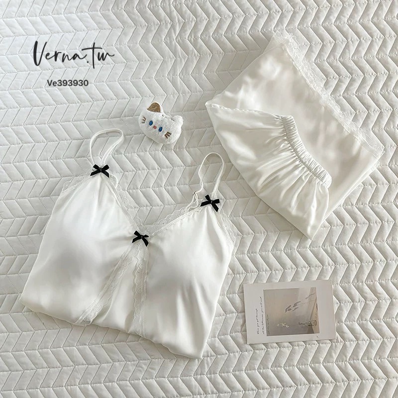 蕾絲蝴蝶結兩件式睡衣-細節圖7