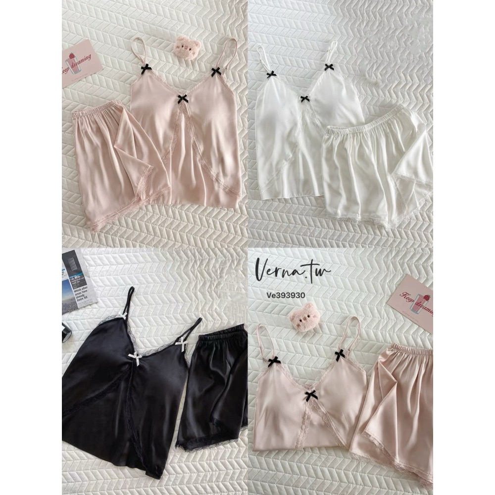 蕾絲蝴蝶結兩件式睡衣-細節圖8