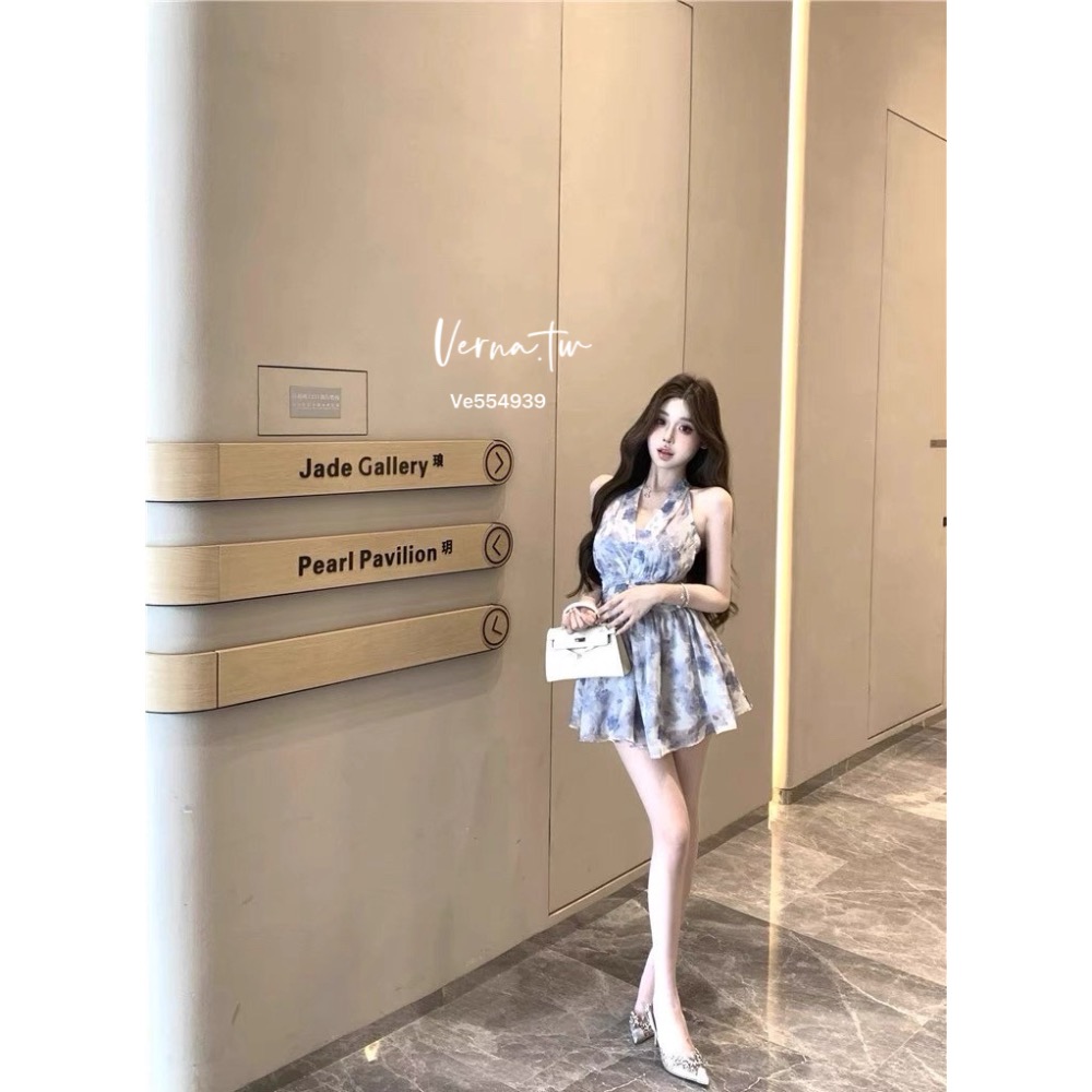 炫彩藍夏日氛圍連身裙-細節圖4