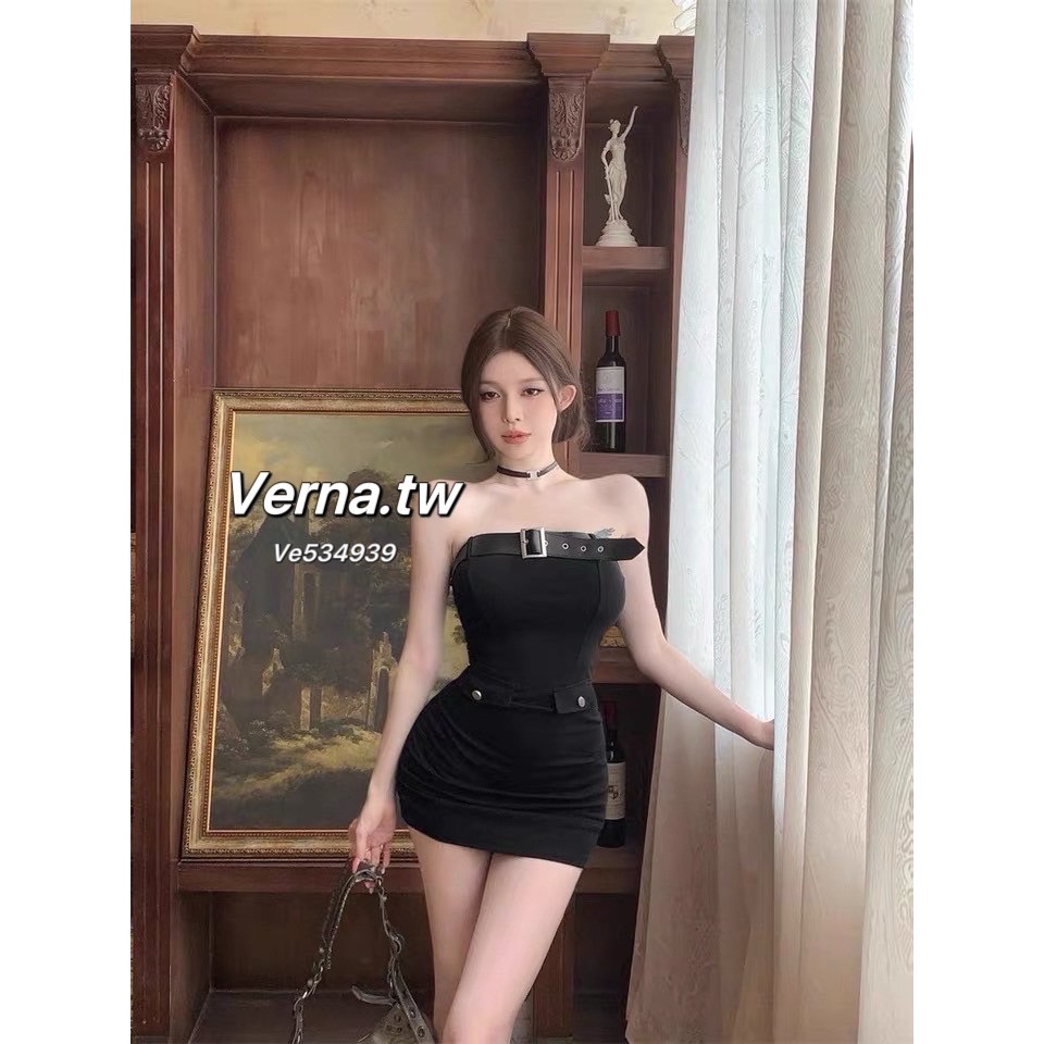 女神系皮腰帶平口短洋-細節圖2