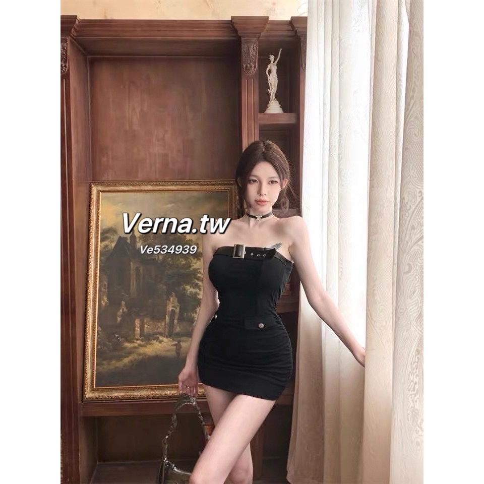 女神系皮腰帶平口短洋-細節圖3