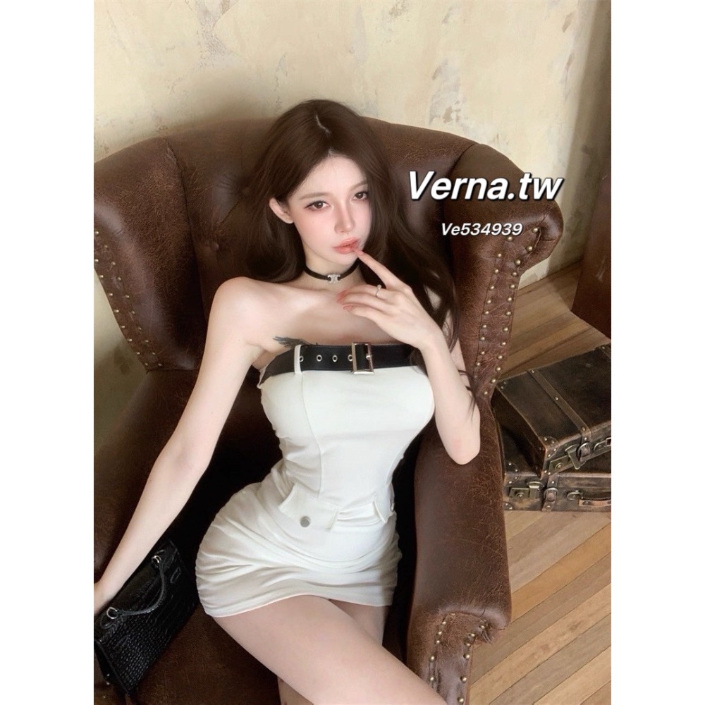 女神系皮腰帶平口短洋-細節圖9