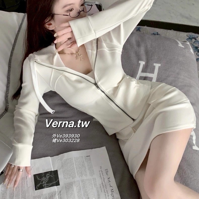 小眾款純白收腰外套x短裙套裝-細節圖5