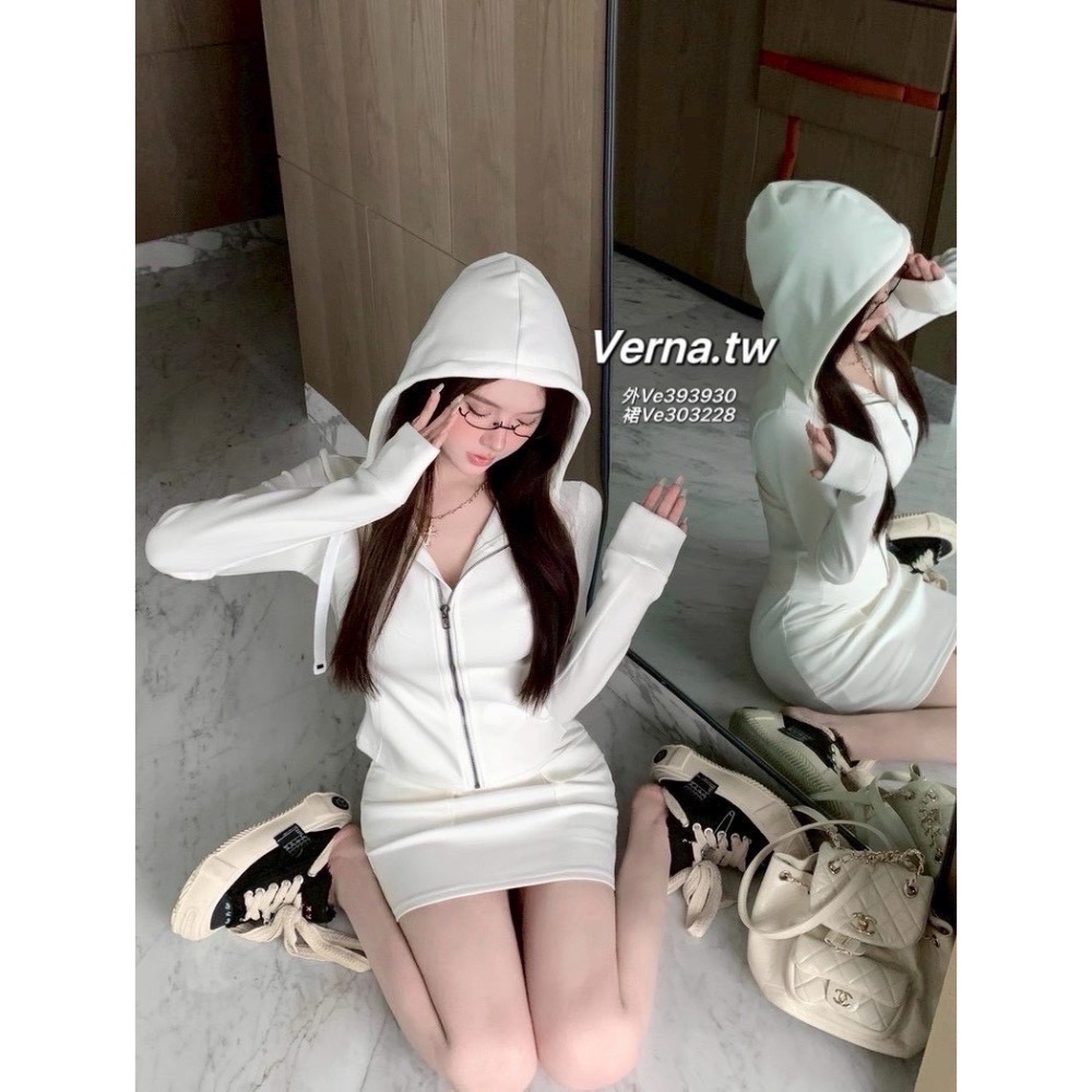 小眾款純白收腰外套x短裙套裝-細節圖6