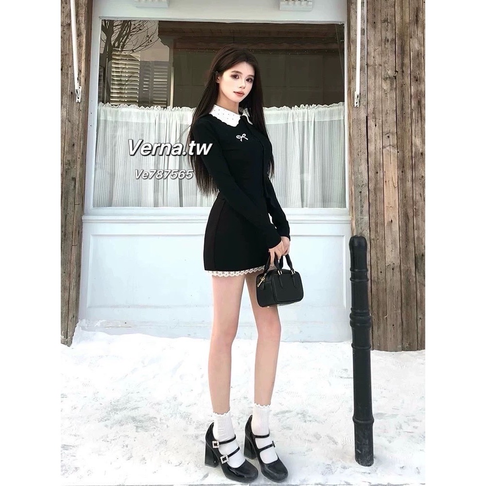 學院初戀黑白套裝 挺版短外套 x百褶蓬蓬裙-細節圖2