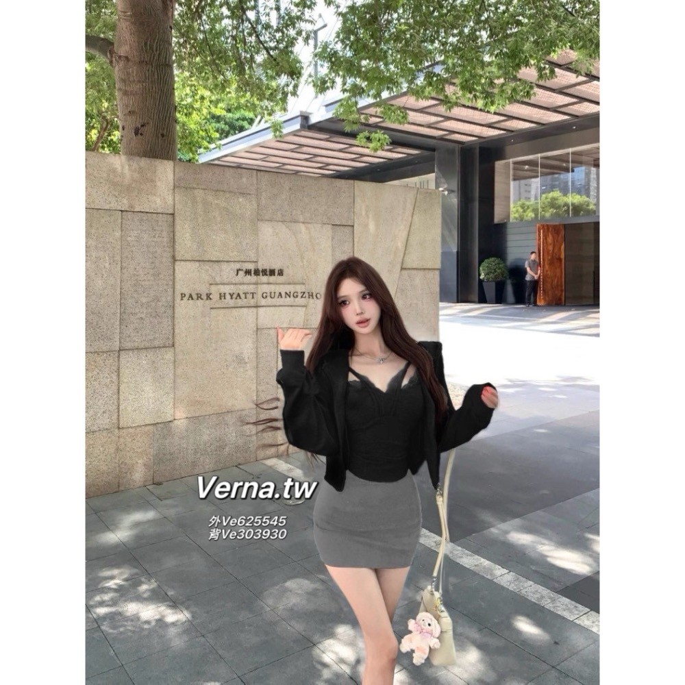 惡魔心機穿搭😈棉質外套x性感背心-細節圖3