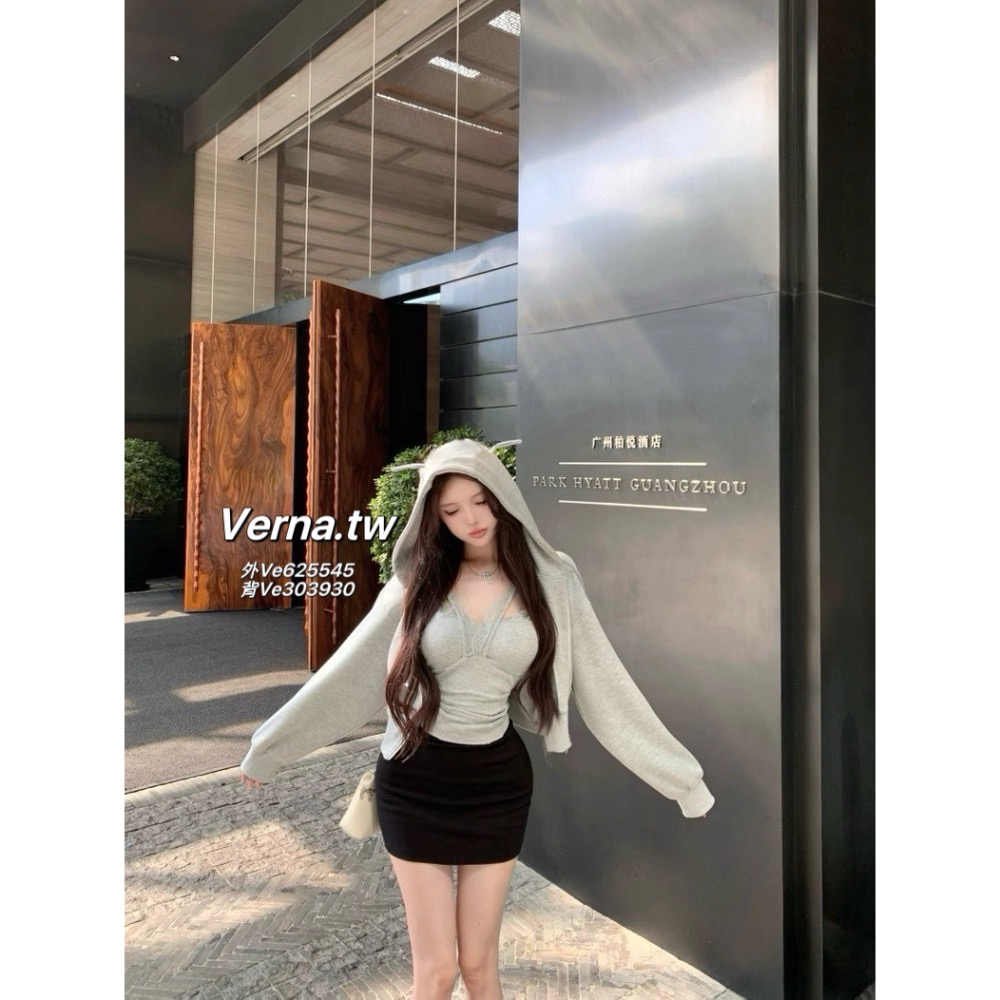 惡魔心機穿搭😈棉質外套x性感背心-細節圖4