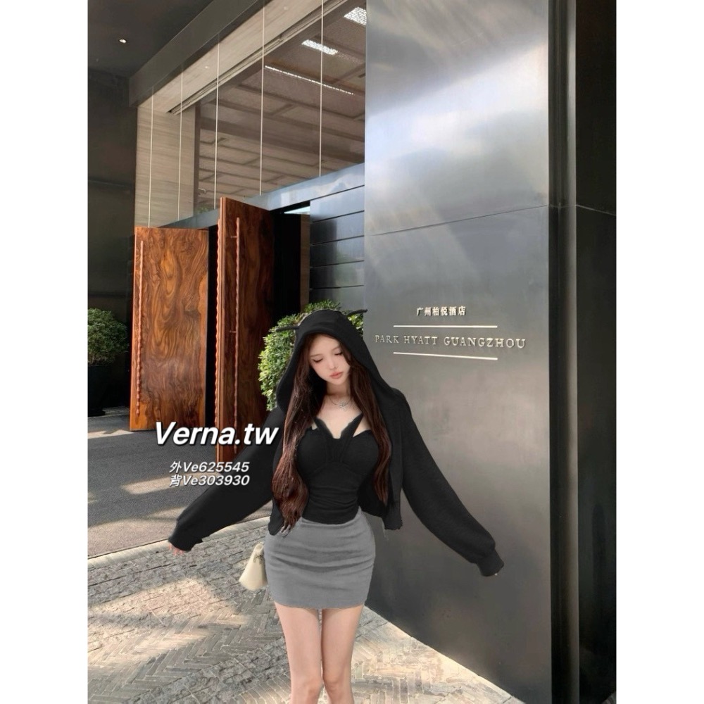 惡魔心機穿搭😈棉質外套x性感背心-細節圖5