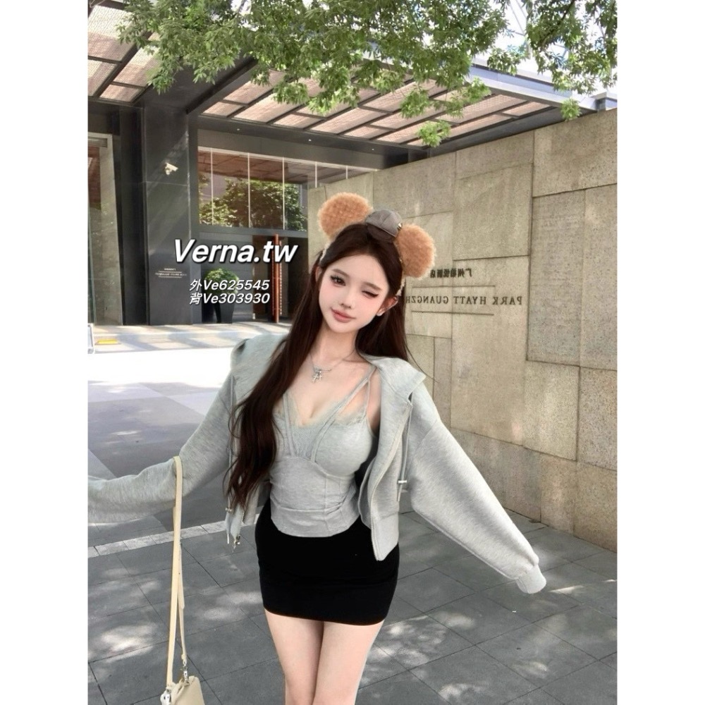 惡魔心機穿搭😈棉質外套x性感背心-細節圖10
