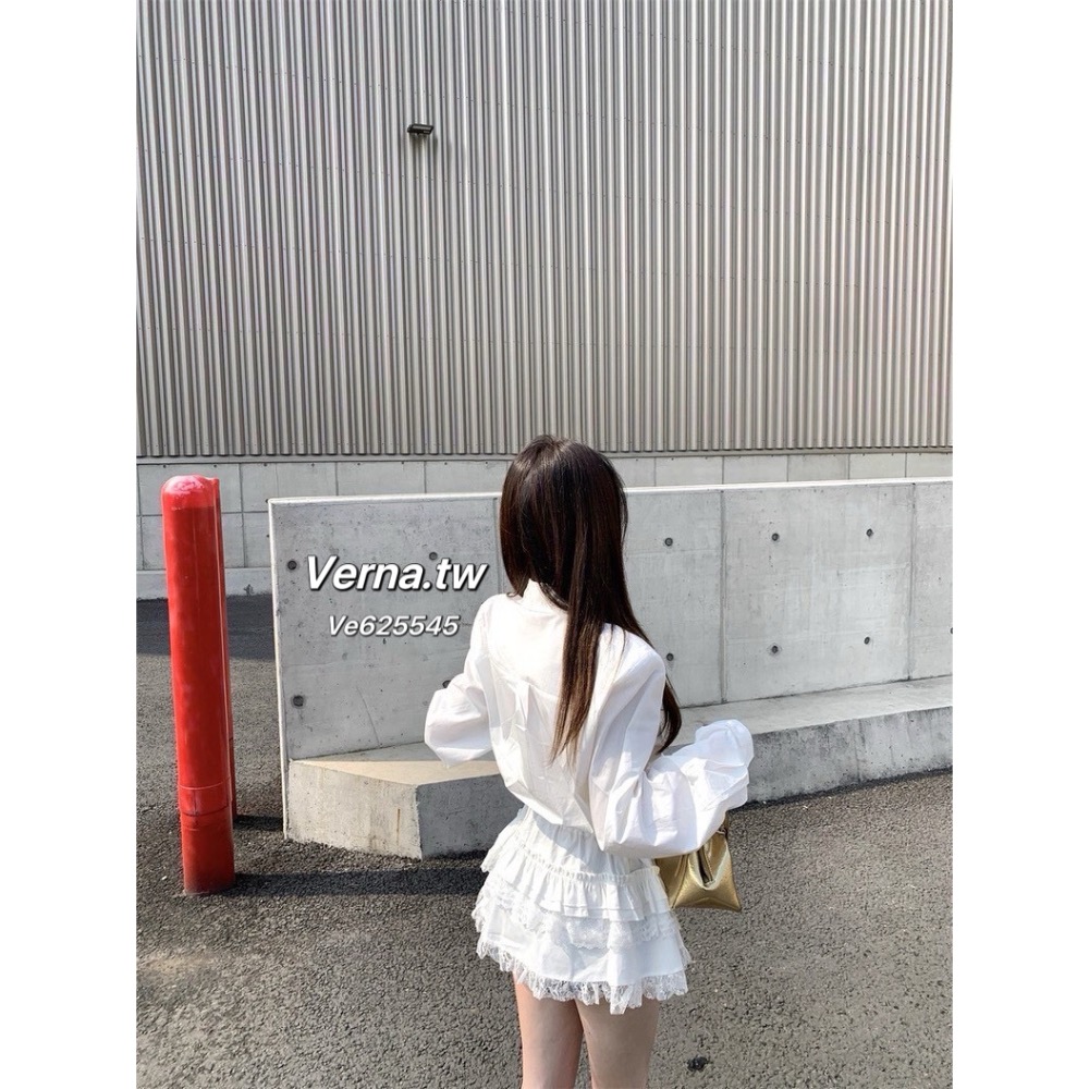 溫柔時刻🫖 Polo襯衫蕾絲花邊連身裙-細節圖7