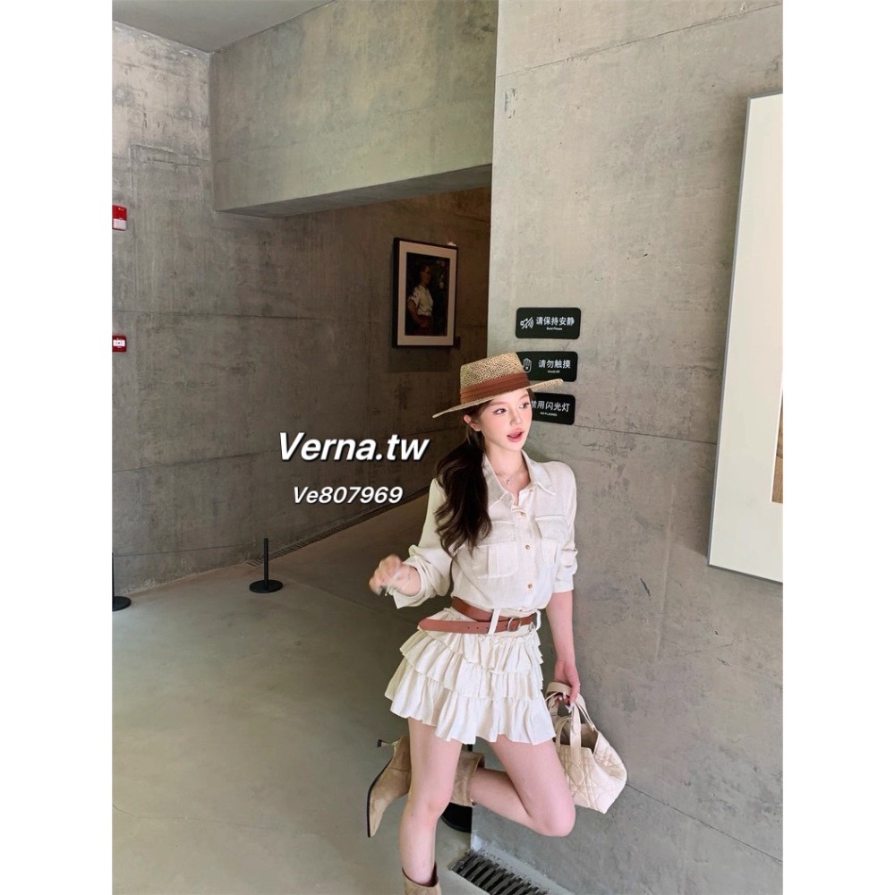 溫杏午後🧁鬆弛感亞麻杏色套裝-細節圖5