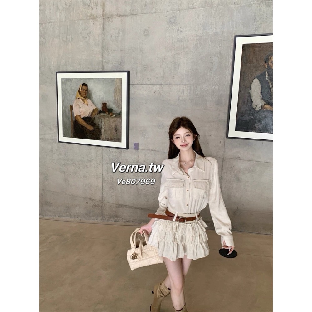溫杏午後🧁鬆弛感亞麻杏色套裝-細節圖8