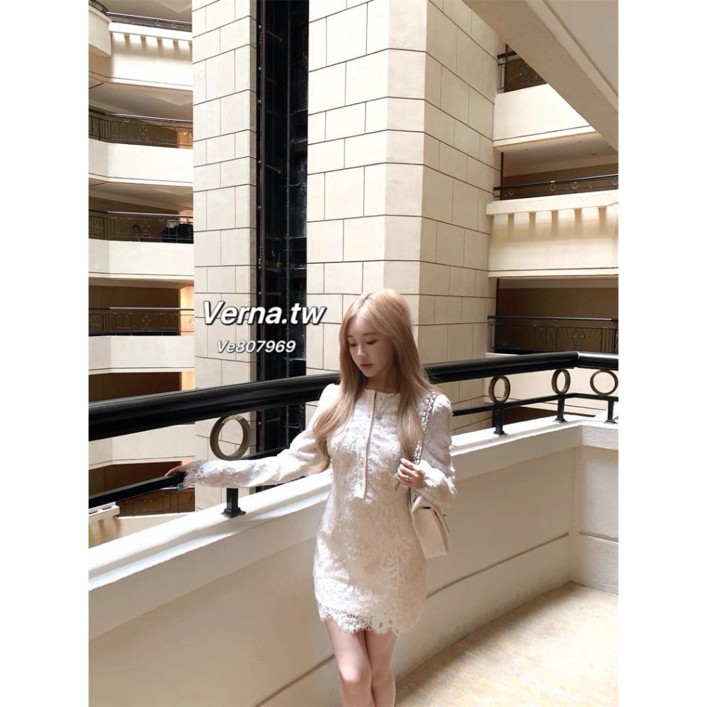 香頌奶白🌷法式蕾絲上衣x短裙套裝-細節圖6