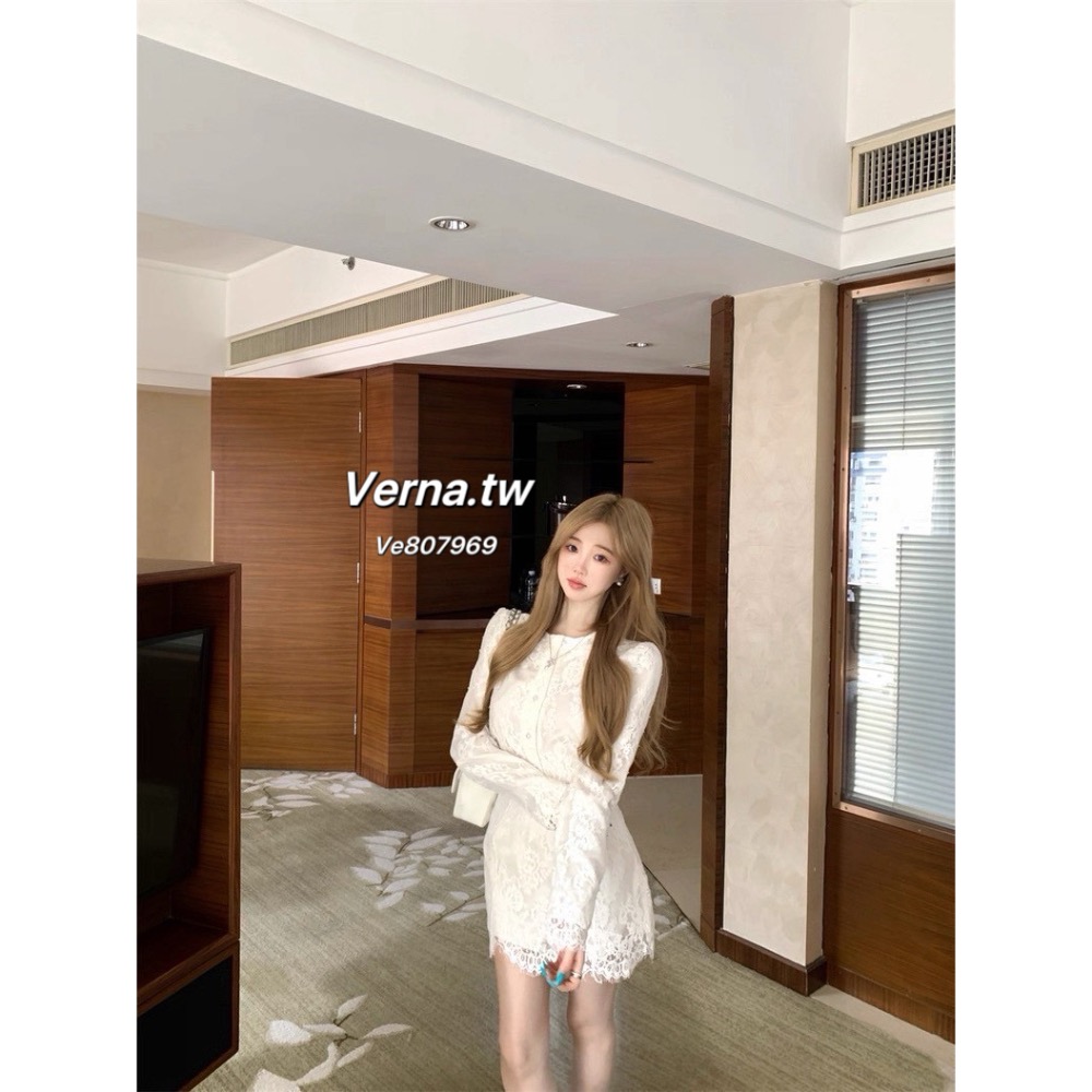 香頌奶白🌷法式蕾絲上衣x短裙套裝-細節圖7